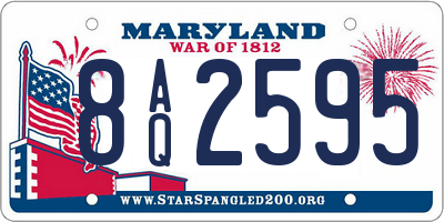 MD license plate 8AQ2595
