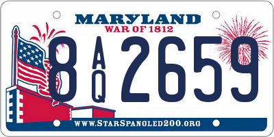 MD license plate 8AQ2659