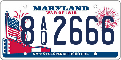 MD license plate 8AQ2666