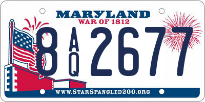 MD license plate 8AQ2677