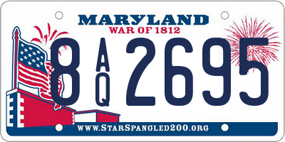 MD license plate 8AQ2695
