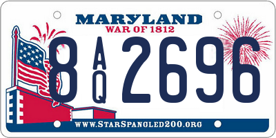 MD license plate 8AQ2696
