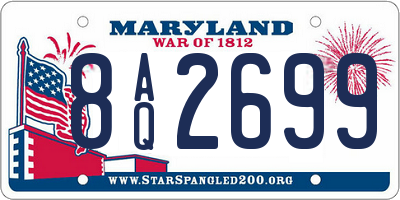 MD license plate 8AQ2699