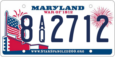 MD license plate 8AQ2712