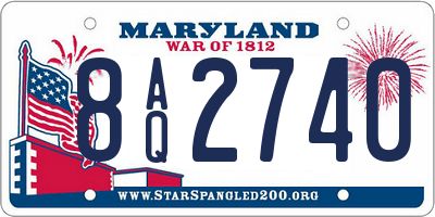 MD license plate 8AQ2740