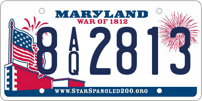 MD license plate 8AQ2813