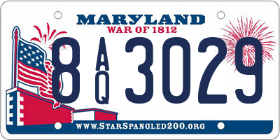 MD license plate 8AQ3029