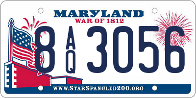 MD license plate 8AQ3056