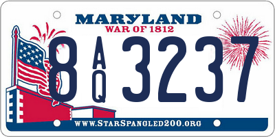 MD license plate 8AQ3237