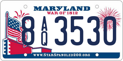 MD license plate 8AQ3530