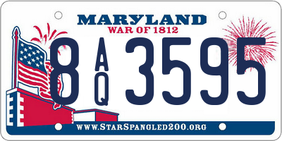 MD license plate 8AQ3595