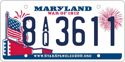 MD license plate 8AQ3611