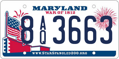 MD license plate 8AQ3663