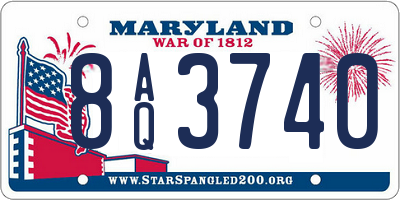 MD license plate 8AQ3740