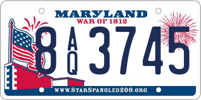 MD license plate 8AQ3745