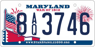 MD license plate 8AQ3746