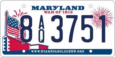 MD license plate 8AQ3751