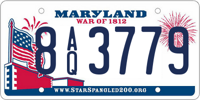 MD license plate 8AQ3779