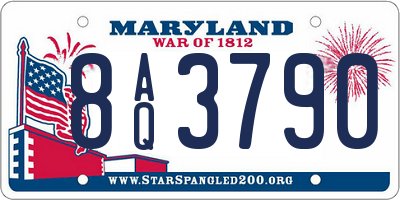 MD license plate 8AQ3790