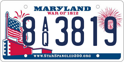 MD license plate 8AQ3819