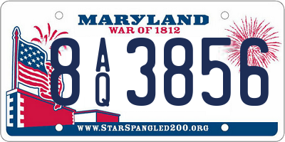 MD license plate 8AQ3856
