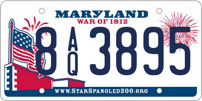 MD license plate 8AQ3895