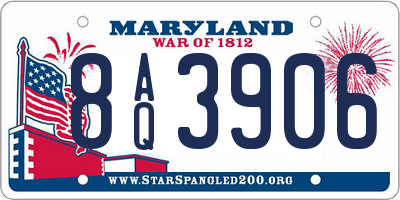 MD license plate 8AQ3906