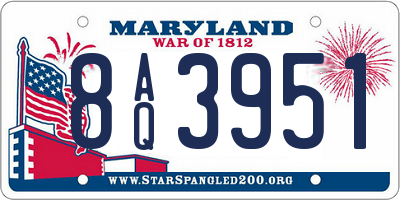 MD license plate 8AQ3951