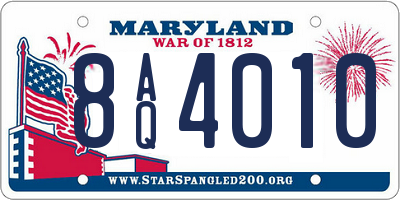 MD license plate 8AQ4010