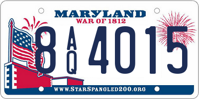 MD license plate 8AQ4015