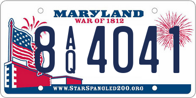 MD license plate 8AQ4041