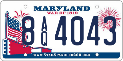 MD license plate 8AQ4043