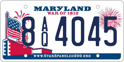 MD license plate 8AQ4045