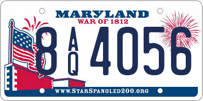 MD license plate 8AQ4056