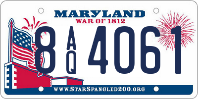 MD license plate 8AQ4061