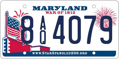MD license plate 8AQ4079