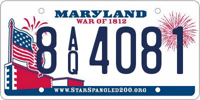MD license plate 8AQ4081