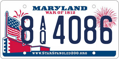 MD license plate 8AQ4086