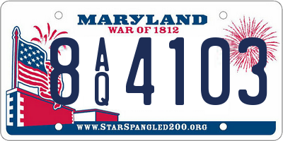 MD license plate 8AQ4103