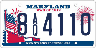 MD license plate 8AQ4110