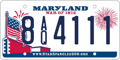 MD license plate 8AQ4111