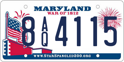MD license plate 8AQ4115