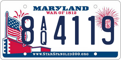 MD license plate 8AQ4119