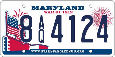 MD license plate 8AQ4124