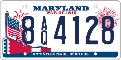 MD license plate 8AQ4128