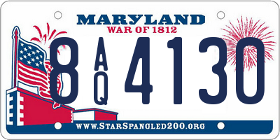MD license plate 8AQ4130