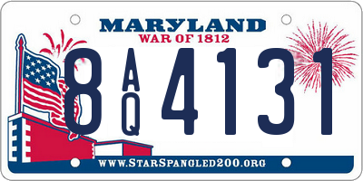 MD license plate 8AQ4131