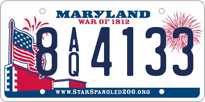 MD license plate 8AQ4133