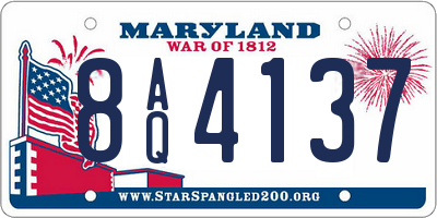 MD license plate 8AQ4137