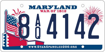 MD license plate 8AQ4142